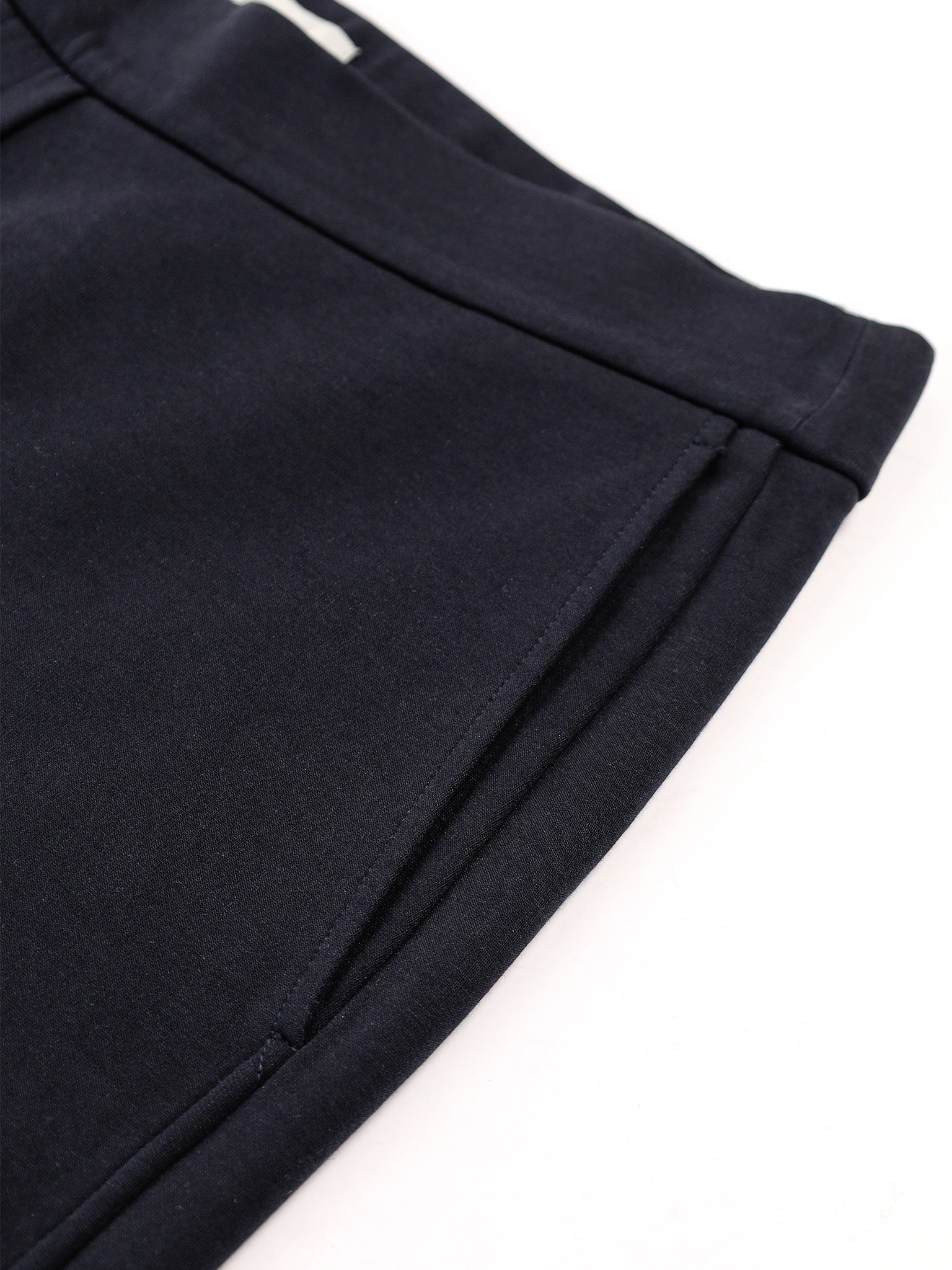 Брюки трикотажные темно-синего цвета из смесового хлопка